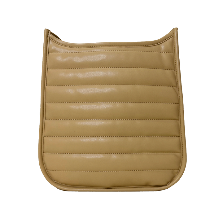 Sarah Quilted Faux Leather Messenger - Dune