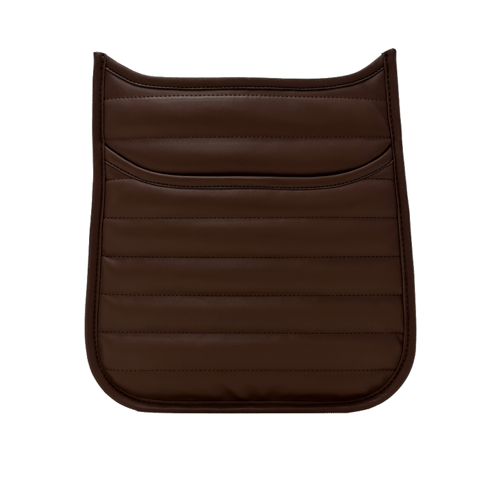 Sarah Quilted Faux Leather Messenger - Mocha