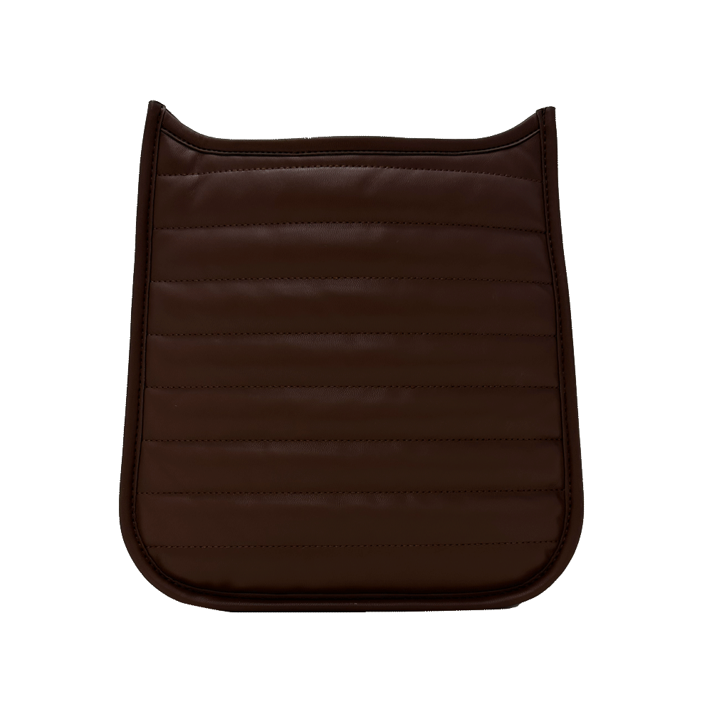 Sarah Quilted Faux Leather Messenger - Mocha