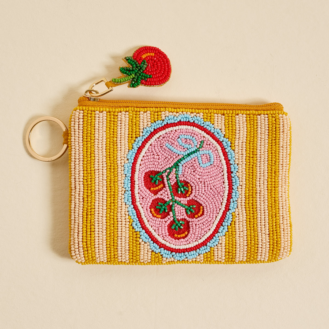 Handcrafted Beaded Pouch - Off the Vine