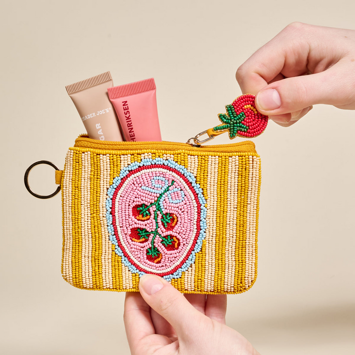 Handcrafted Beaded Pouch - Off the Vine