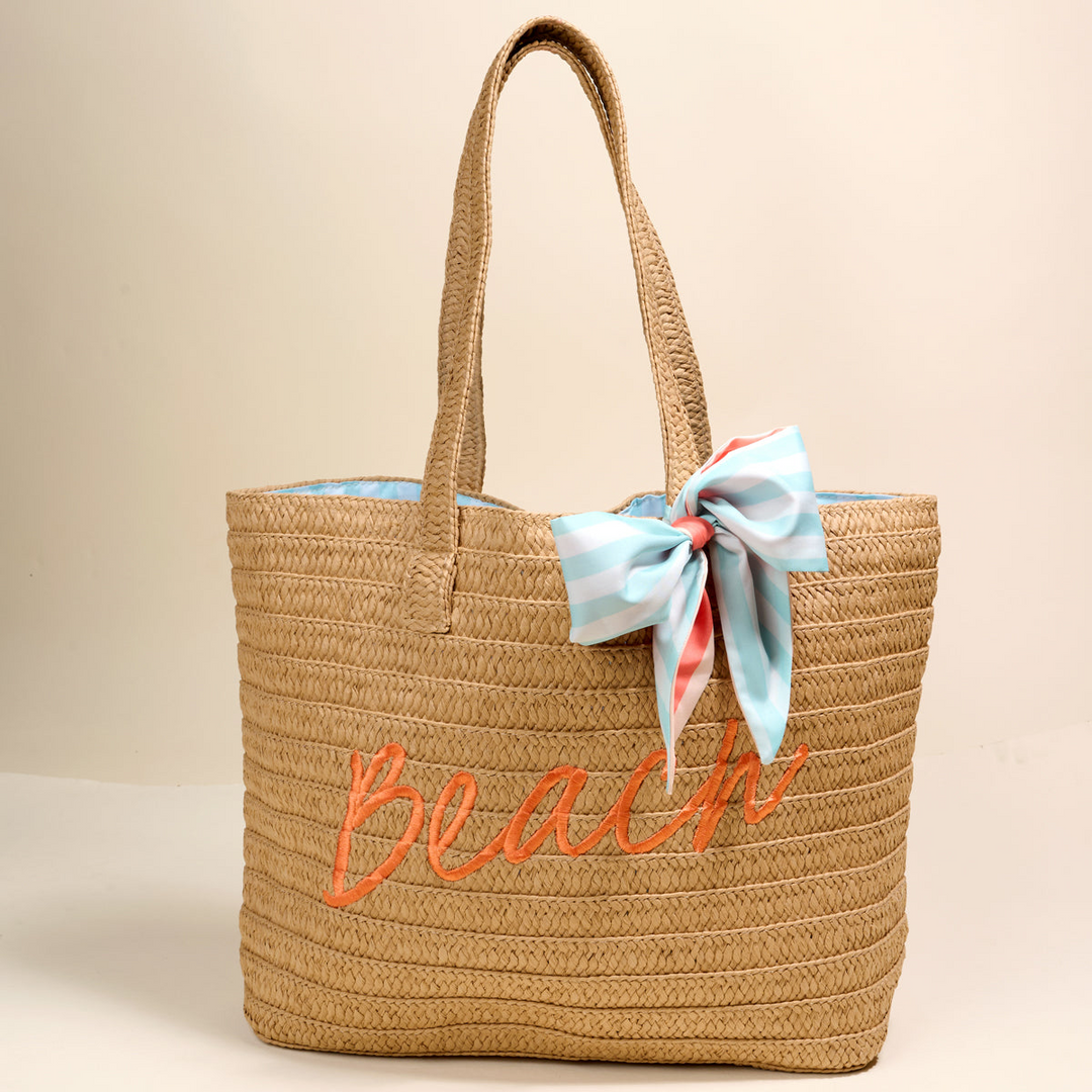 Straw & Sun Tote - Beach