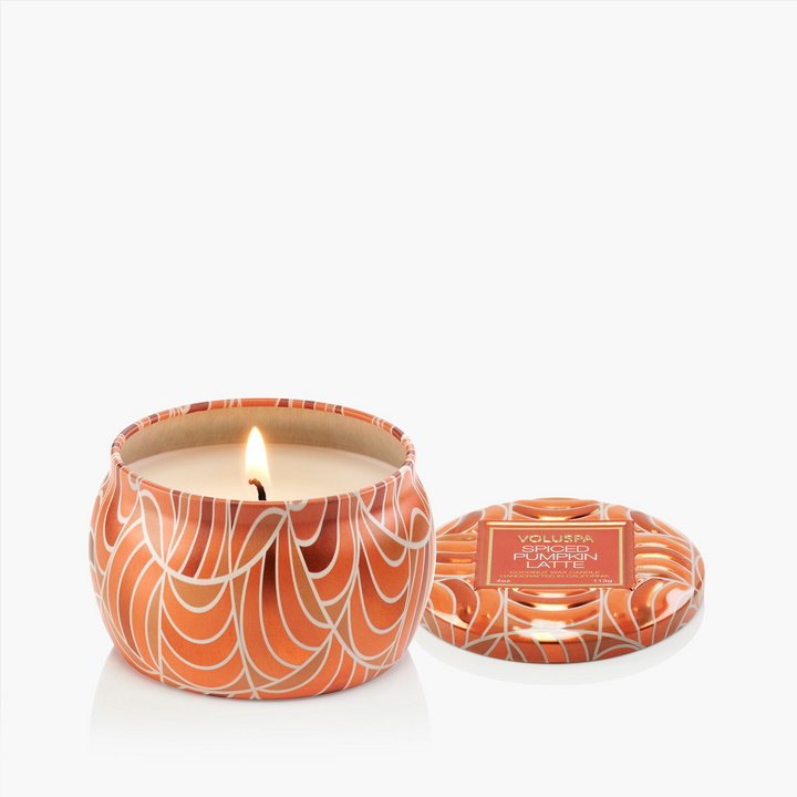 Spiced Pumpkin Latte - 4 Oz Mini Decorative Tin Candle