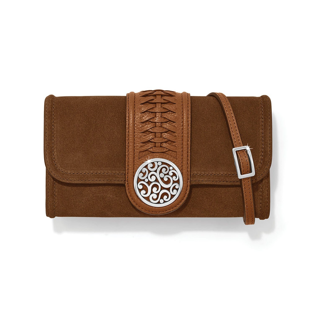 Cadiz Suede Large Wallet - Luggage