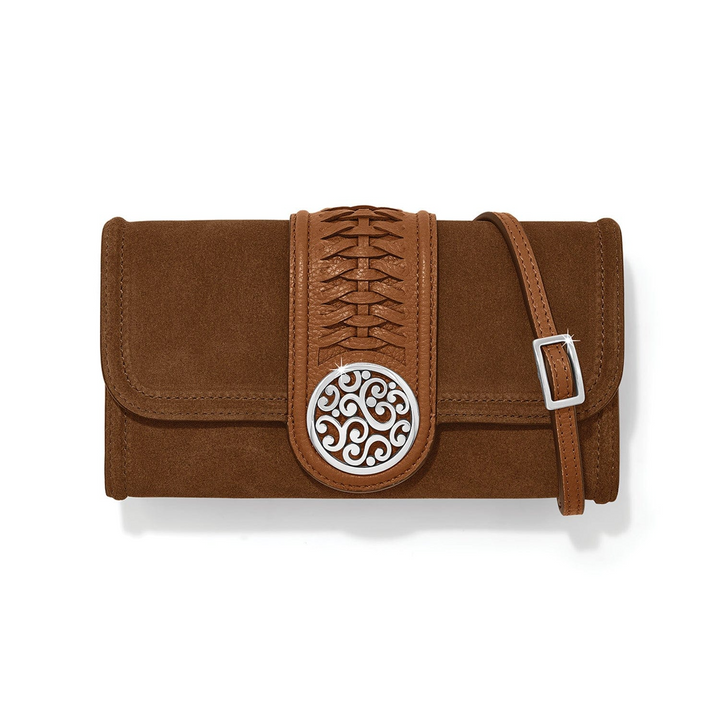 Cadiz Suede Large Wallet - Luggage