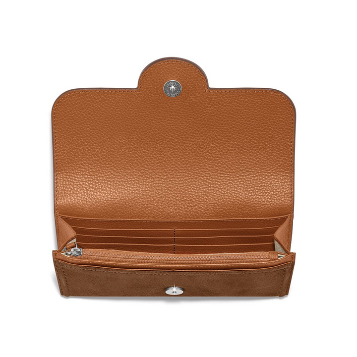 Cadiz Suede Large Wallet - Luggage