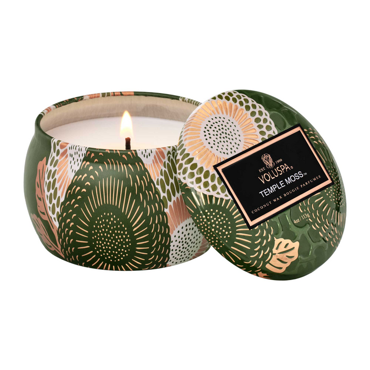 Temple Moss - 4 Oz Mini Decorative Tin Candle