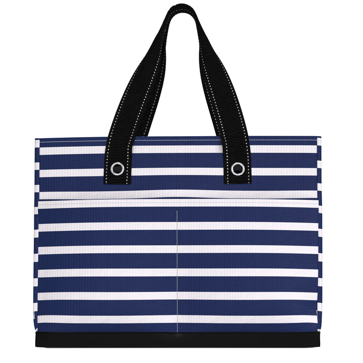 Uptown Girl Pocket Tote - Nantucket Navy