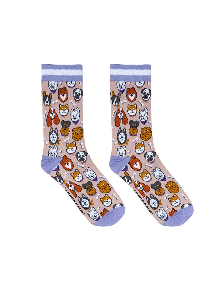 Dog Womens Bamboo Crew Socks
