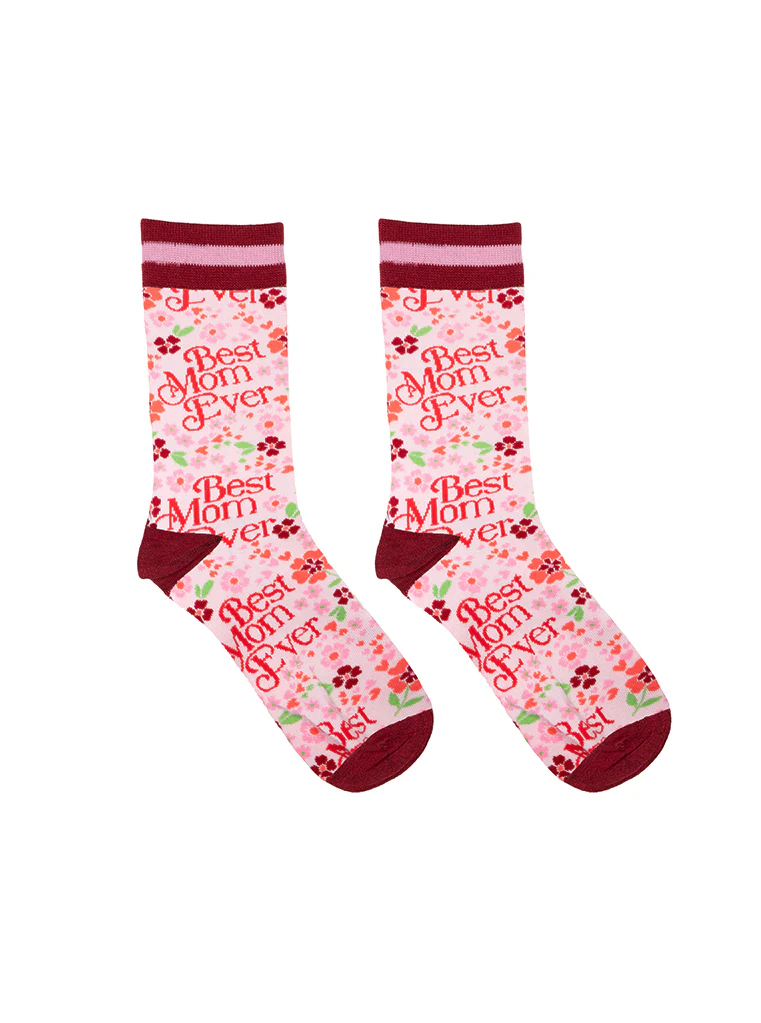 Best Mom Womens Bamboo Crew Socks