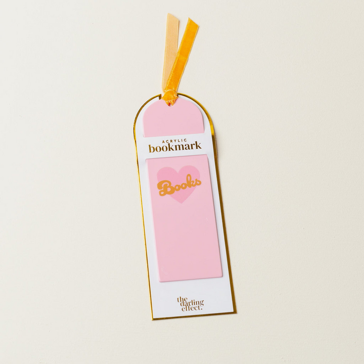 Acrylic Bookmark - Heart Books