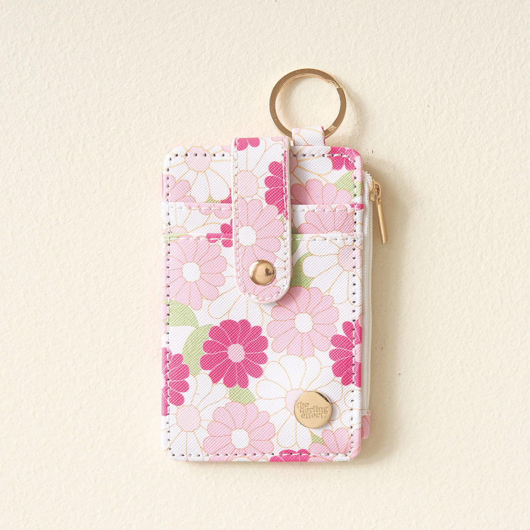 Solid Keychain Card Wallet - Daisy Craze Hot Pink