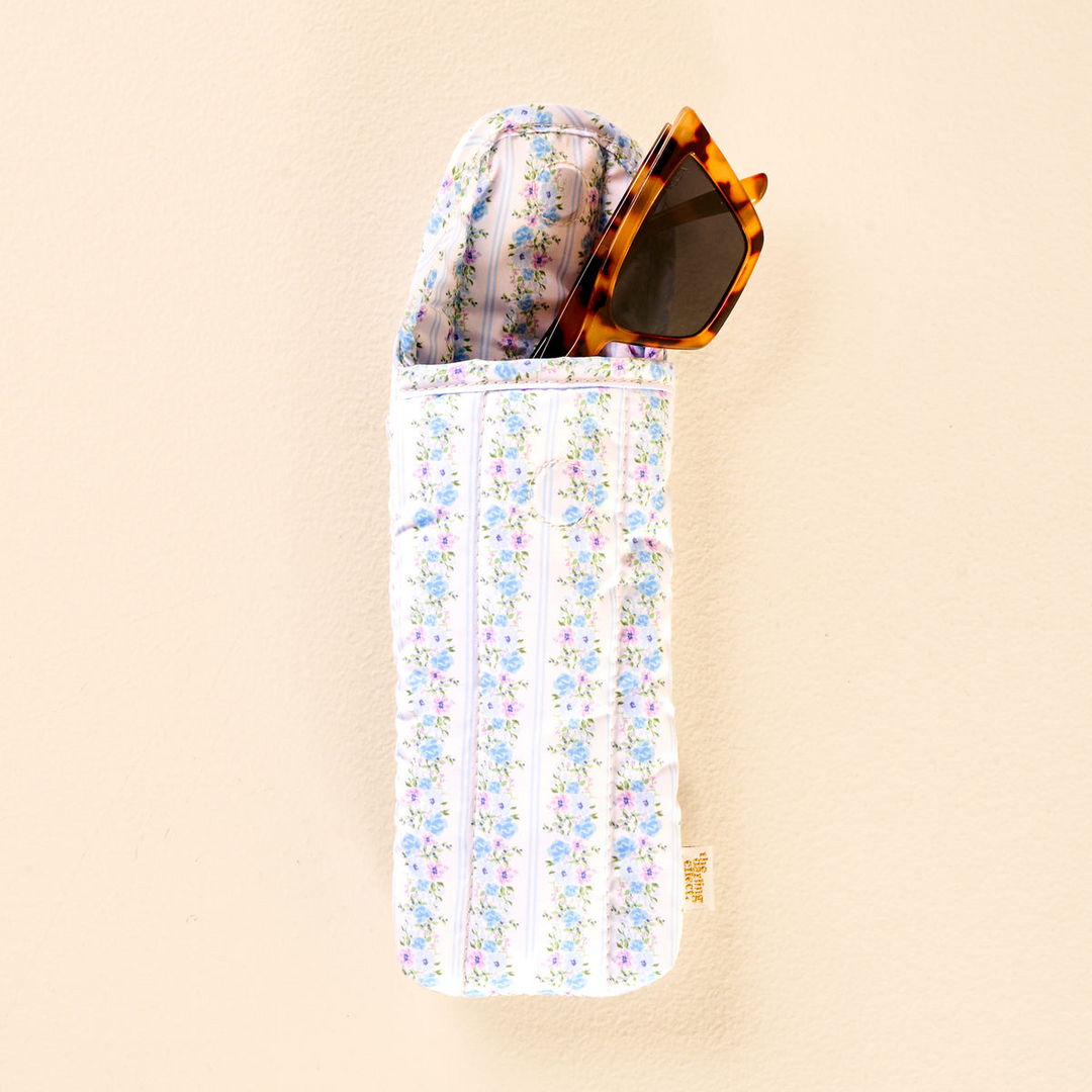 Sunglasses Case - Petal Parade Blue