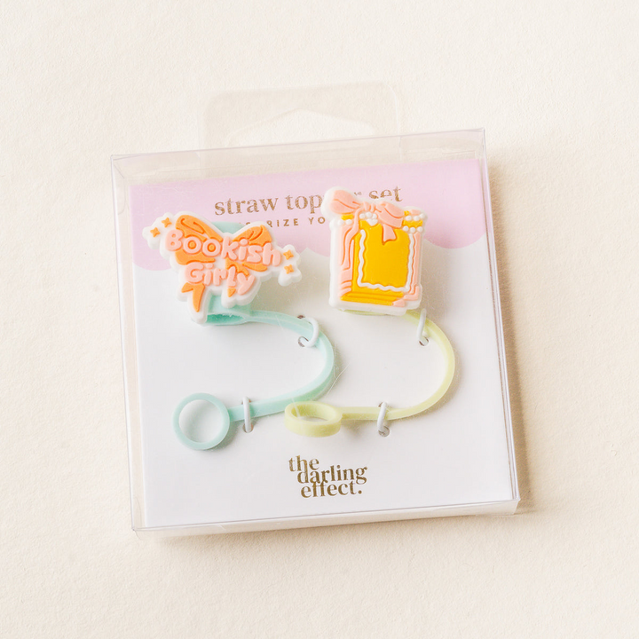 Straw Topper Set - Bookish Girly