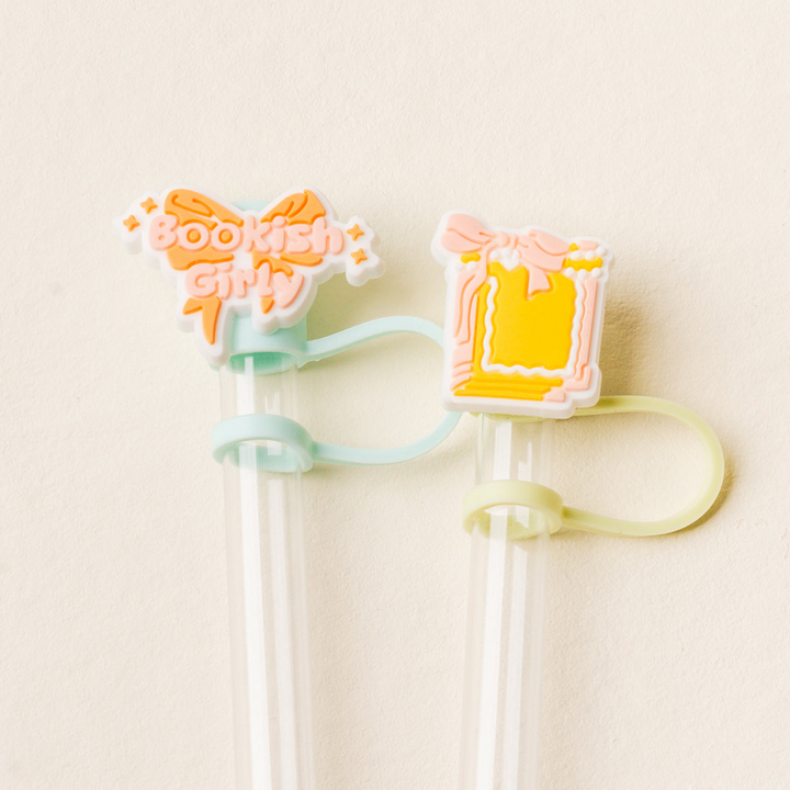 Straw Topper Set - Bookish Girly