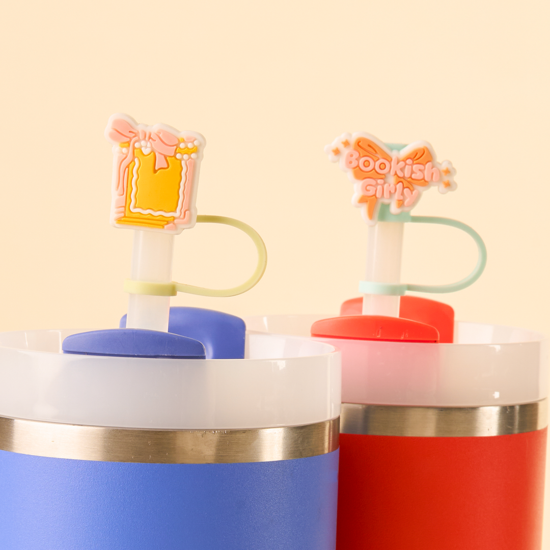 Straw Topper Set - Bookish Girly