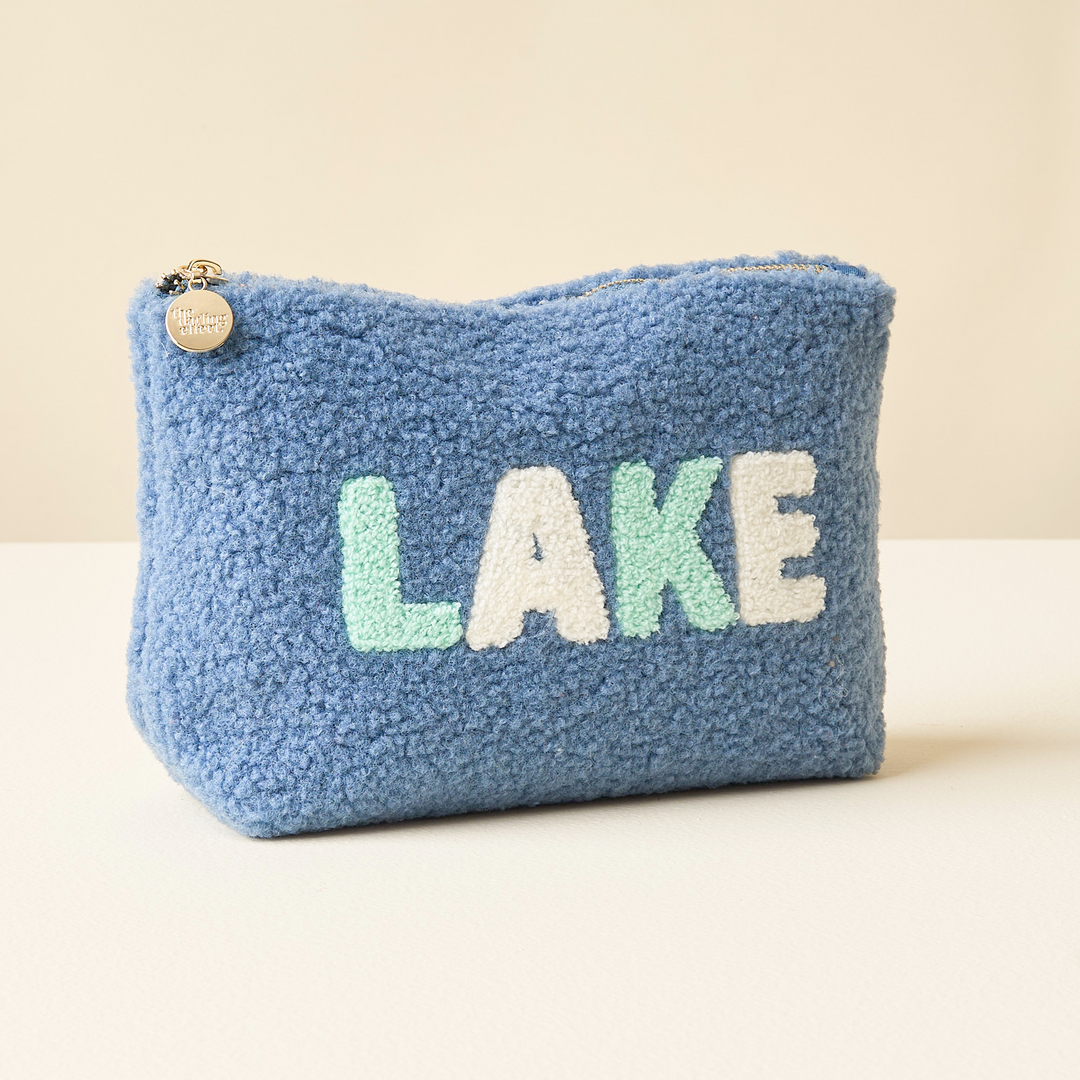 Blue Teddy Pouch - Lake