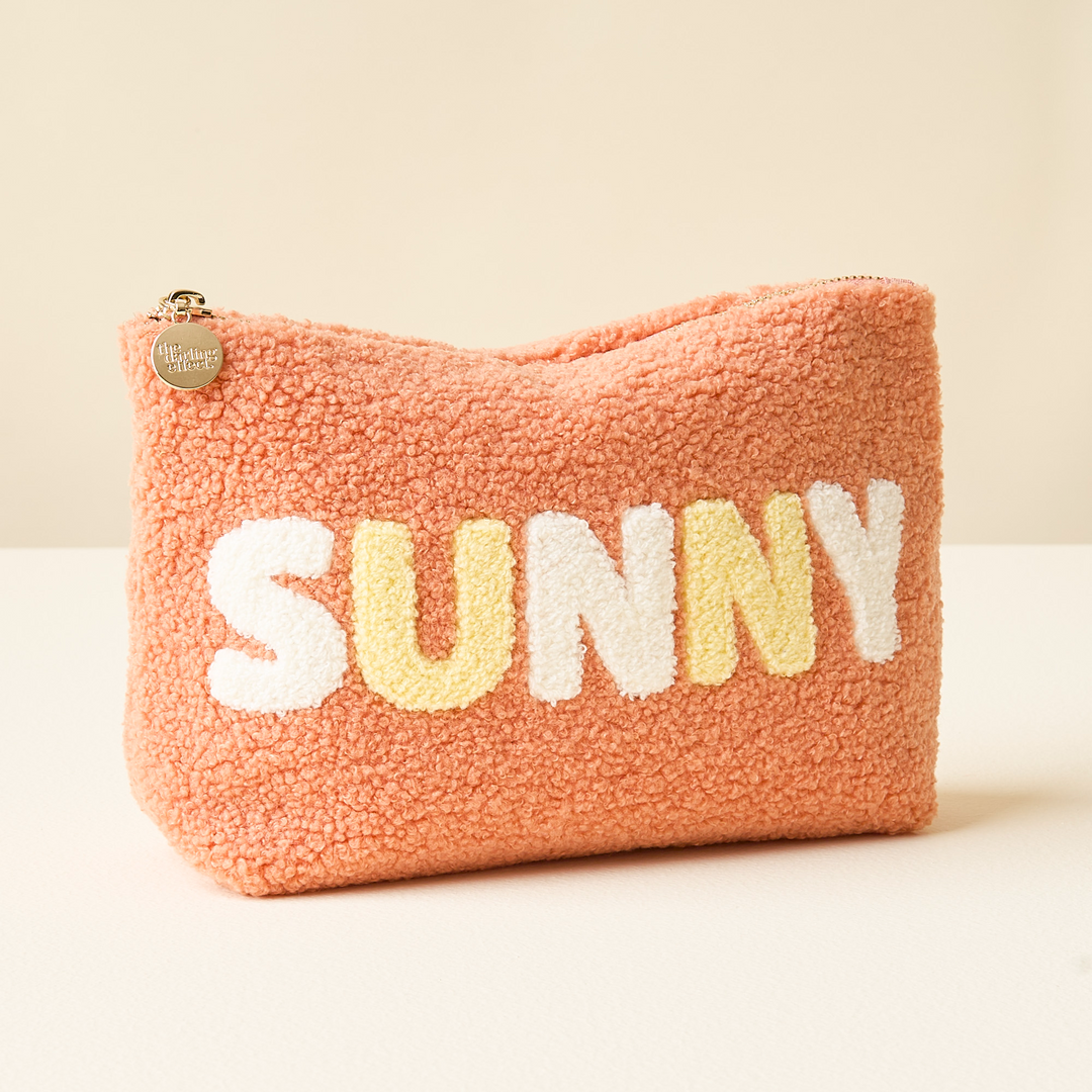 Peach Teddy Pouch - Sunny