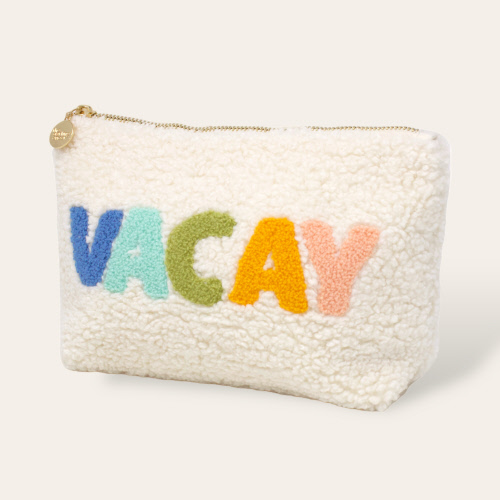 Cream Teddy Pouch - Vacay