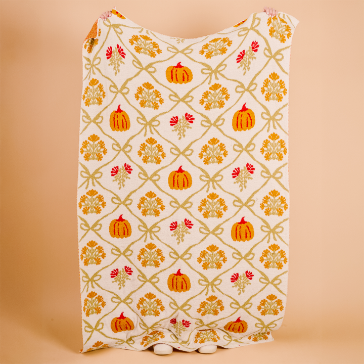 Cozy Dreams Luxe Blanket - Patchwork Pumpkins