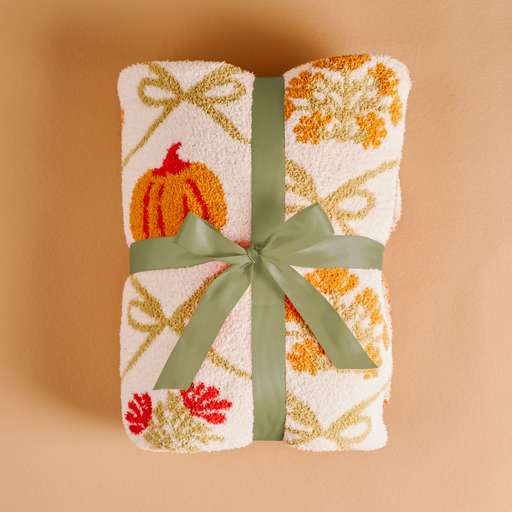 Cozy Dreams Luxe Blanket - Patchwork Pumpkins