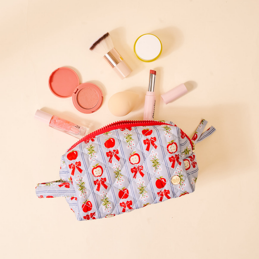 Essentials Quilted Cosmetic Pouch - Oh So Orchard