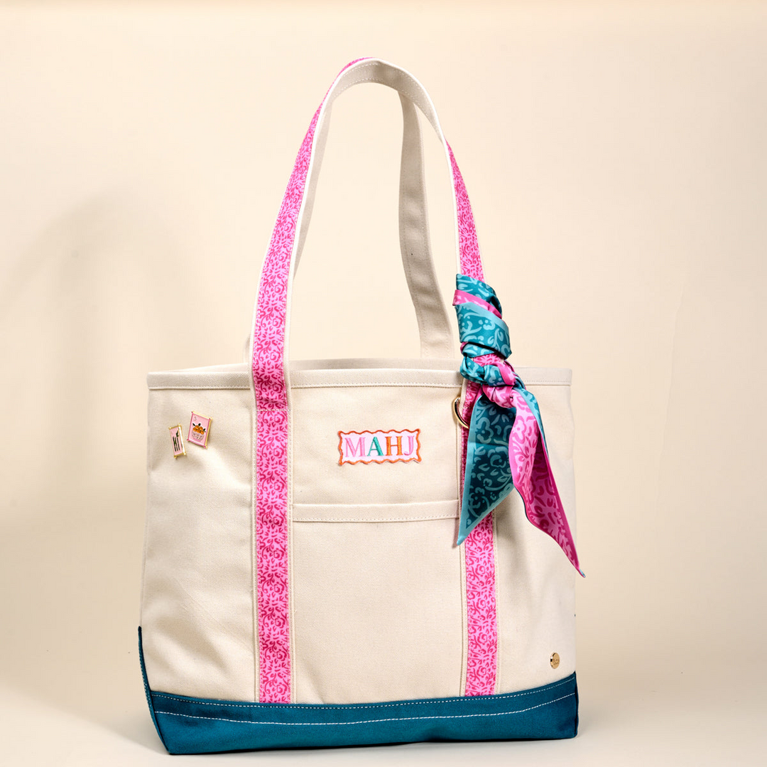 The Darling Canvas Tote Bag - It's Mahj Time
