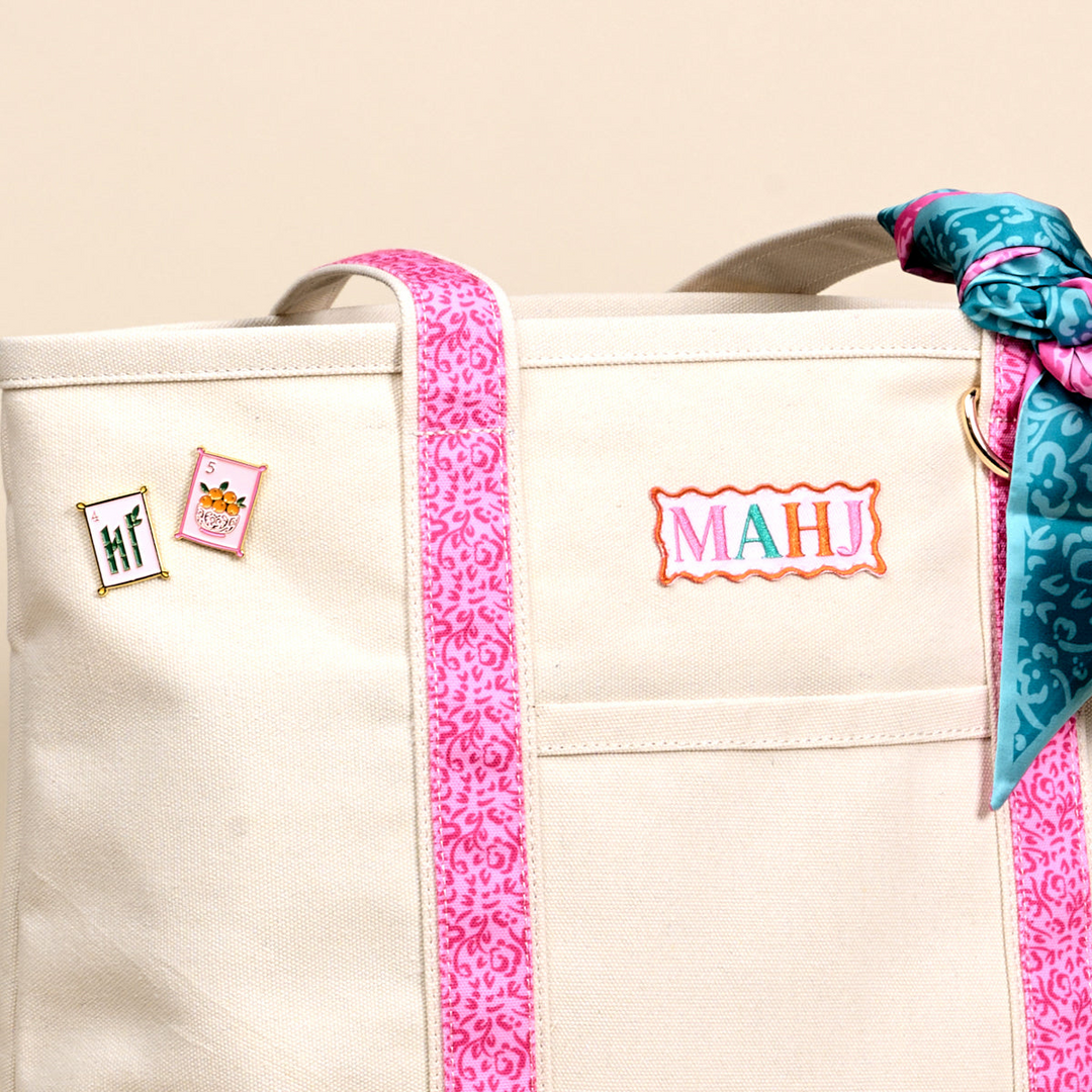 The Darling Canvas Tote Bag - It's Mahj Time
