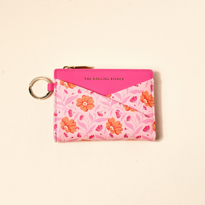 Luxe Pocket Wallet - Poppin' Petals Hot Pink