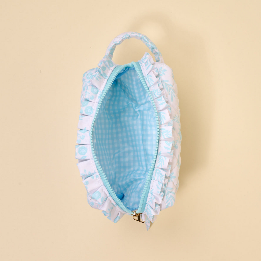 Essentials Quilted Cosmetic Pouch - Mrs. Something Blue