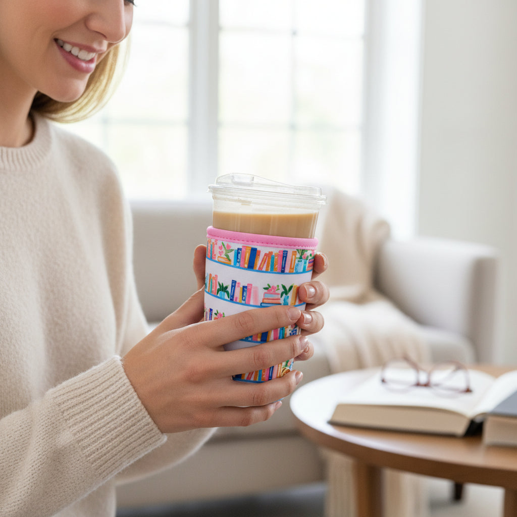 Sip Savvy Drink Sleeve - Book Shelfie (Large)
