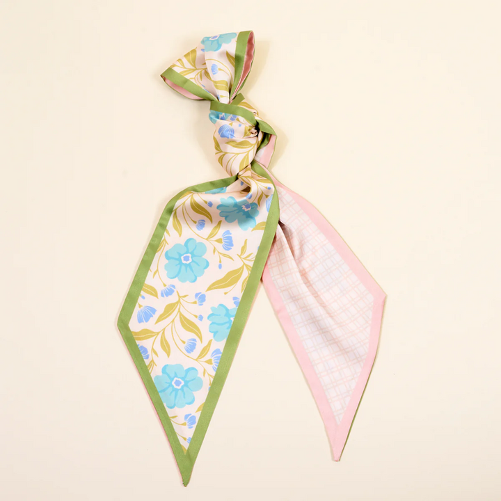 Twirl & Tie Scarf Accessory - Poppin' Petals Aqua