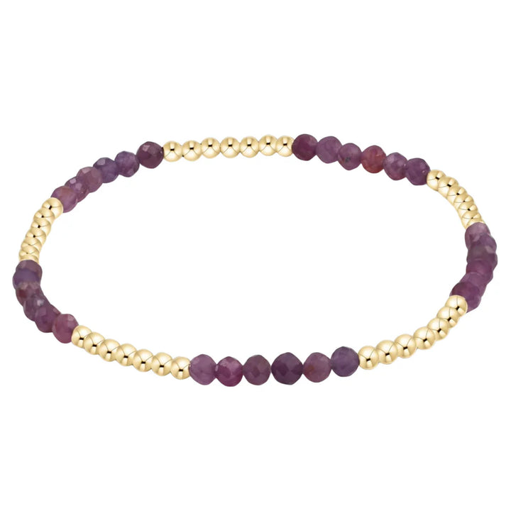 Blissful Pattern 2.5mm Bead Bracelet - Ruby