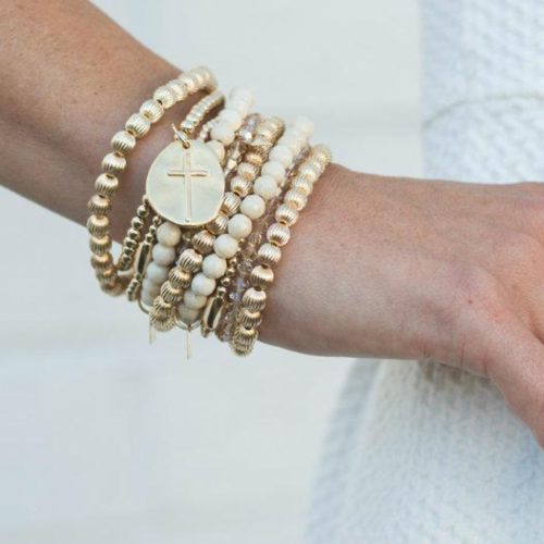Dignity Gold 6mm Bead Bracelet