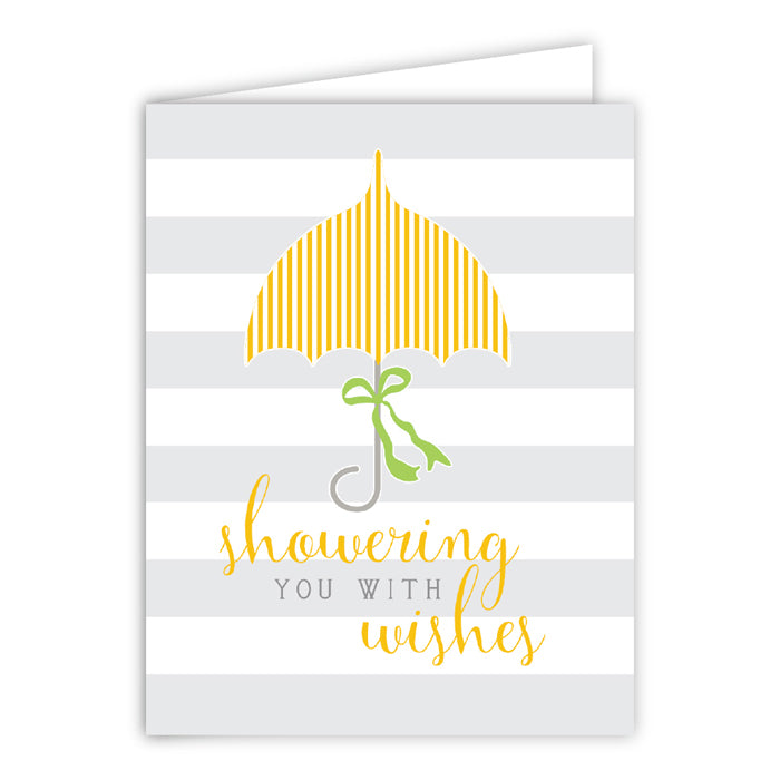 Greeting Card - Showering You With Wishes Yellow