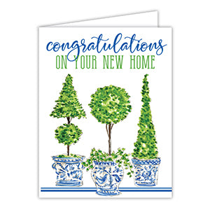 Greeting Card - Congratulations On Your New Home Topiaries