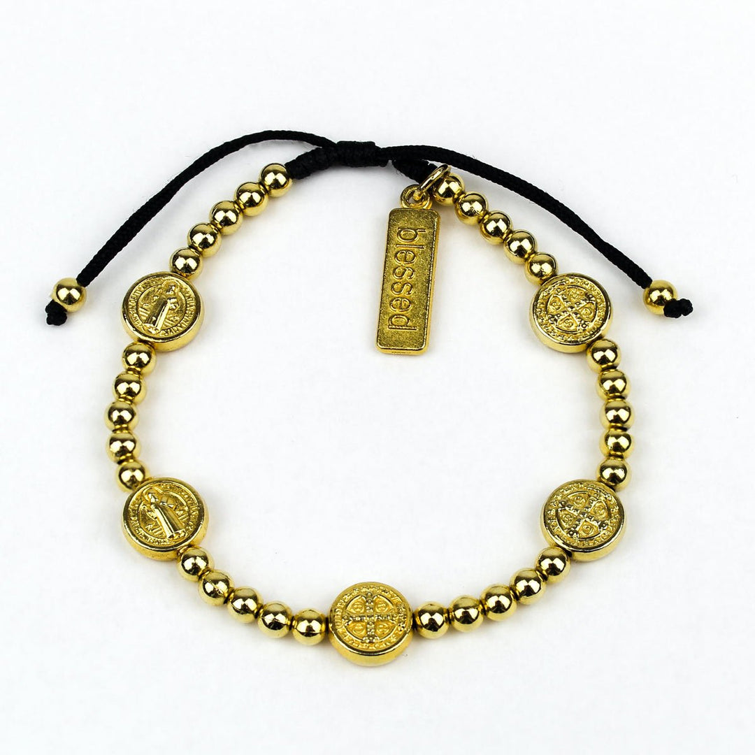 Benedictine Birthday Blessing Bracelet - Gold