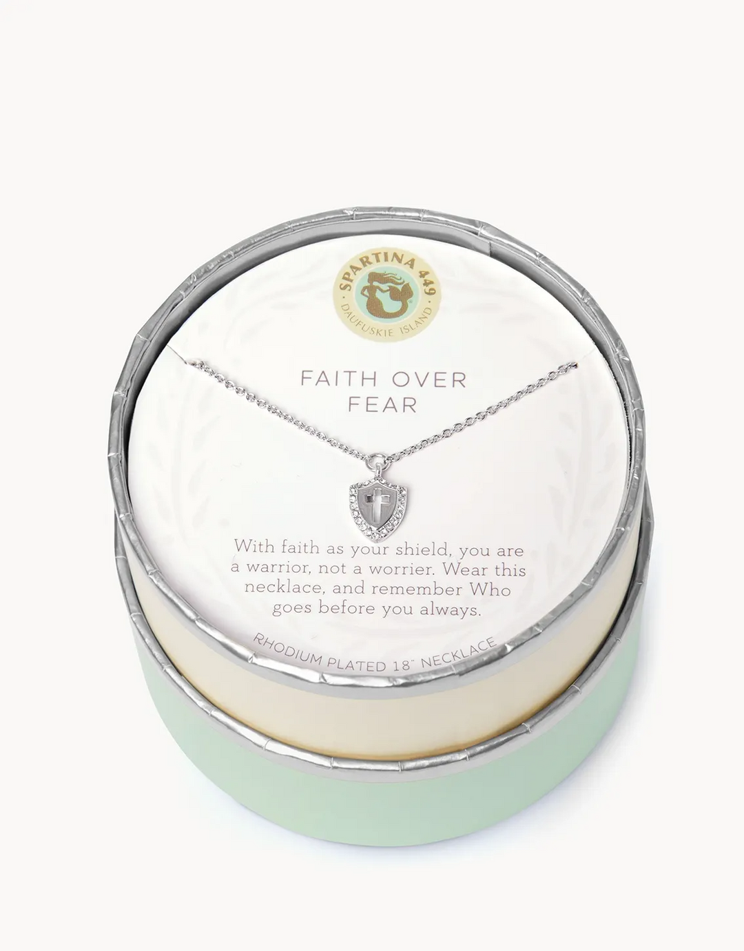 Sea La Vie - 18" Faith Over Fear/Cross Shield SIL