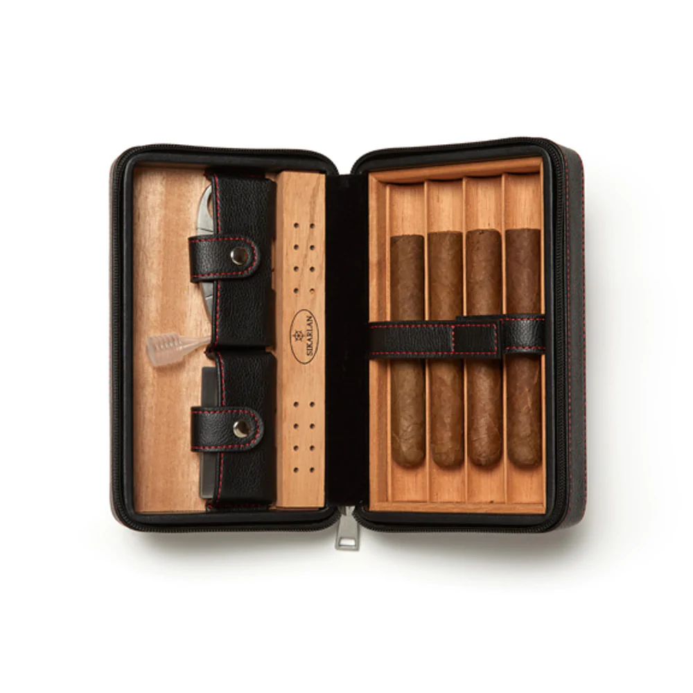 Liam Cigar Travel Case (Black)