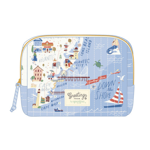 Down The Shore Quilted Cosmetic Bag