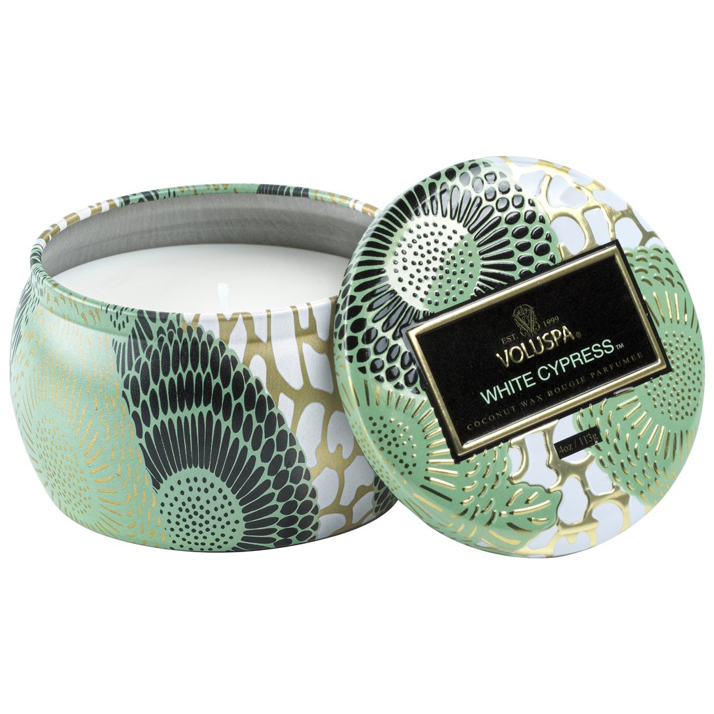 White Cypress - 4 Oz Mini Decorative Tin Candle