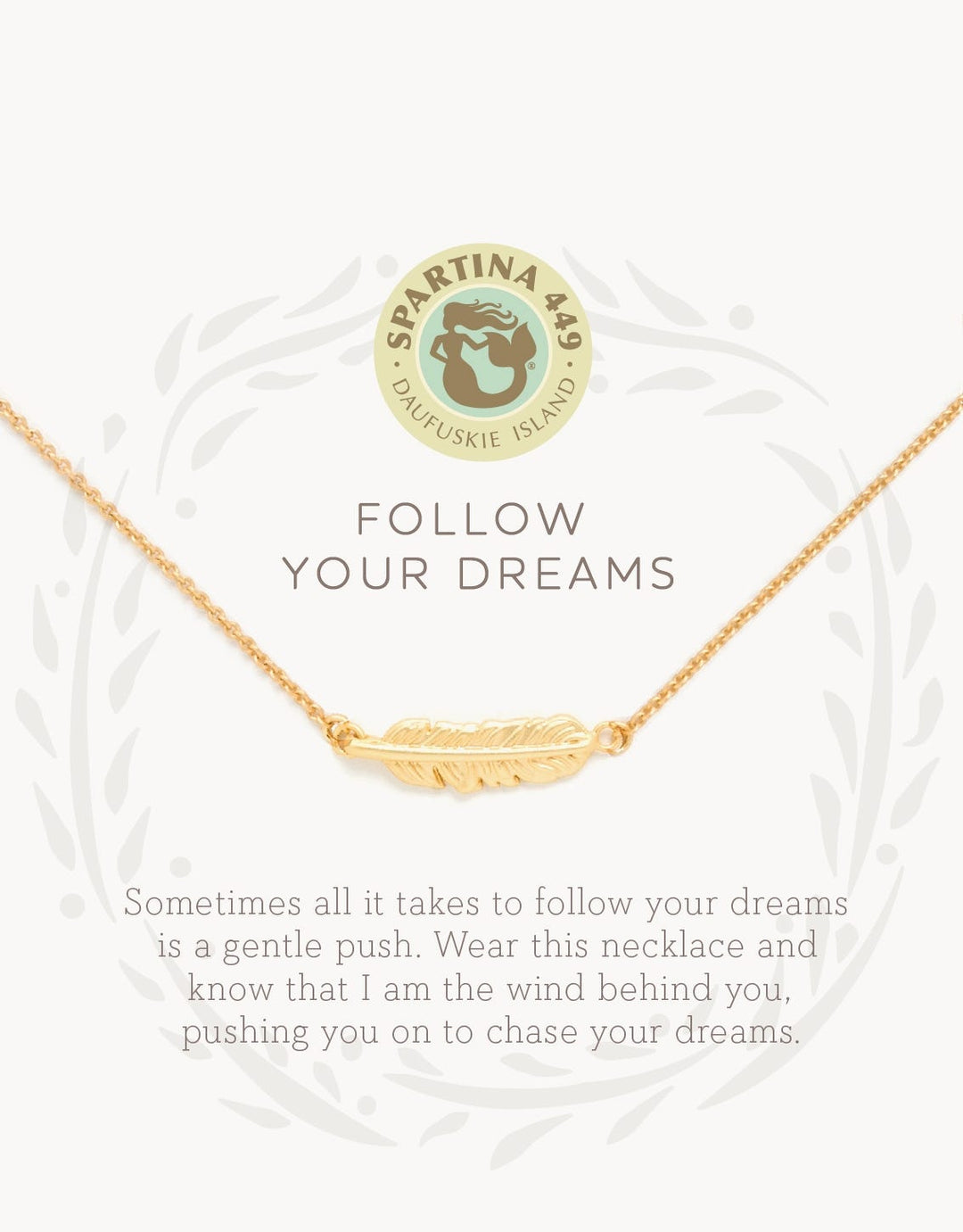 Sea La Vie - 16" Follow Your Dreams/Feather Gold