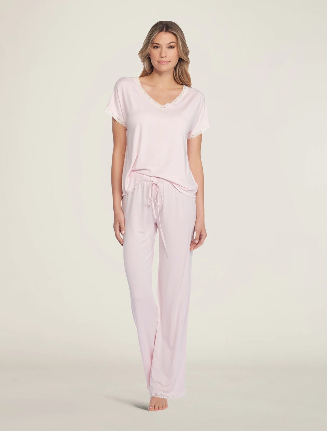 Luxe Milk Jersey® V-neck Tee & Classic Pant Set