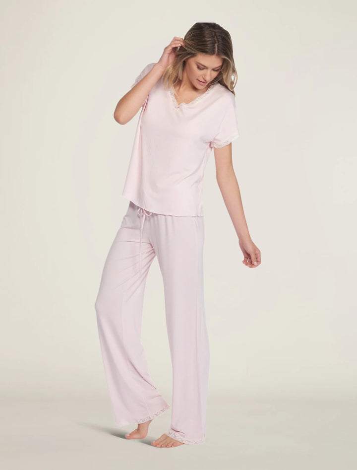 Luxe Milk Jersey® V-neck Tee & Classic Pant Set