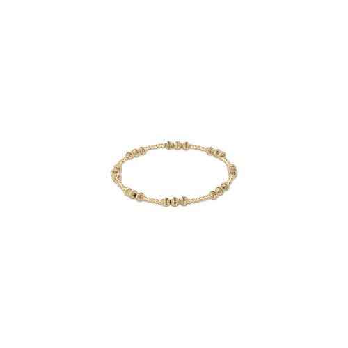 Dignity Joy Pattern 4mm Bead Bracelet - Gold