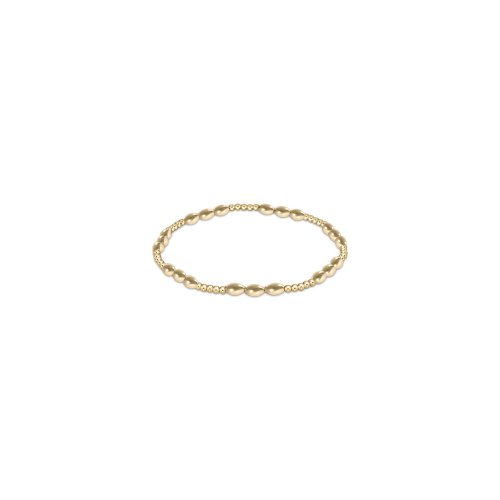 Harmony Joy Pattern 2mm Bead Bracelet - Gold