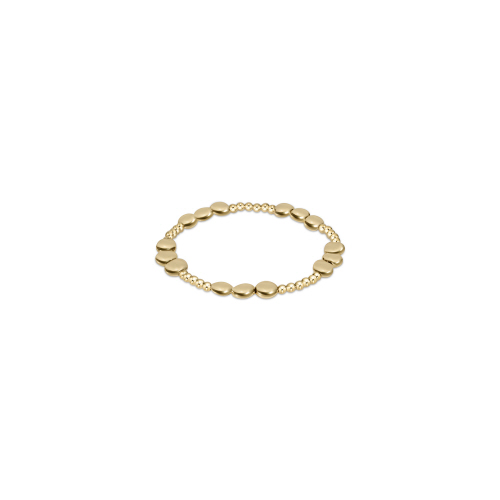 Honesty Joy Pattern 6mm Bead Bracelet - Gold