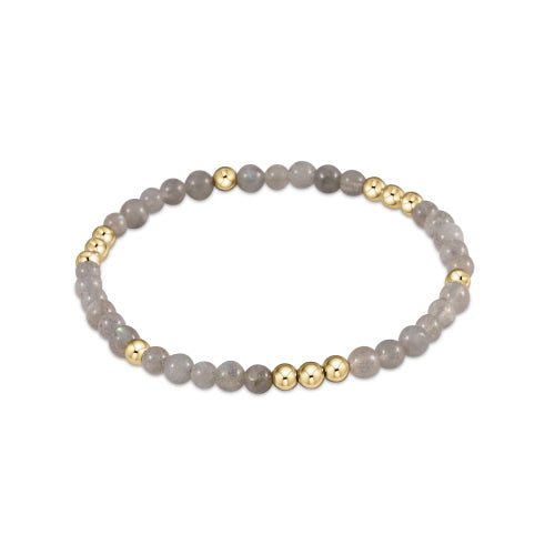 Worthy Pattern 4mm Bead Bracelet - Labradorite