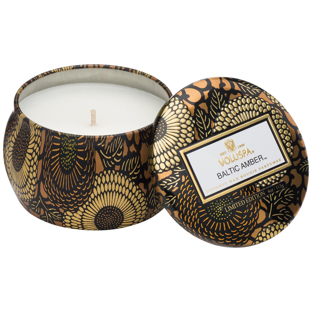 Baltic Amber - 4 Oz Mini Decorative Tin Candle