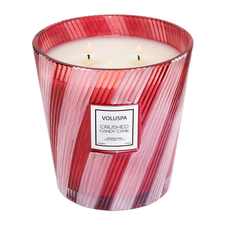 Crushed Candy Cane - 3 Wick Hearth Candle